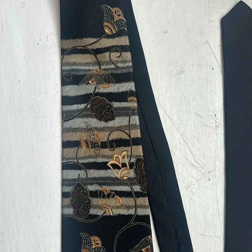 Sonia Rykiel Homme Vintage 100% Silk Black Tie